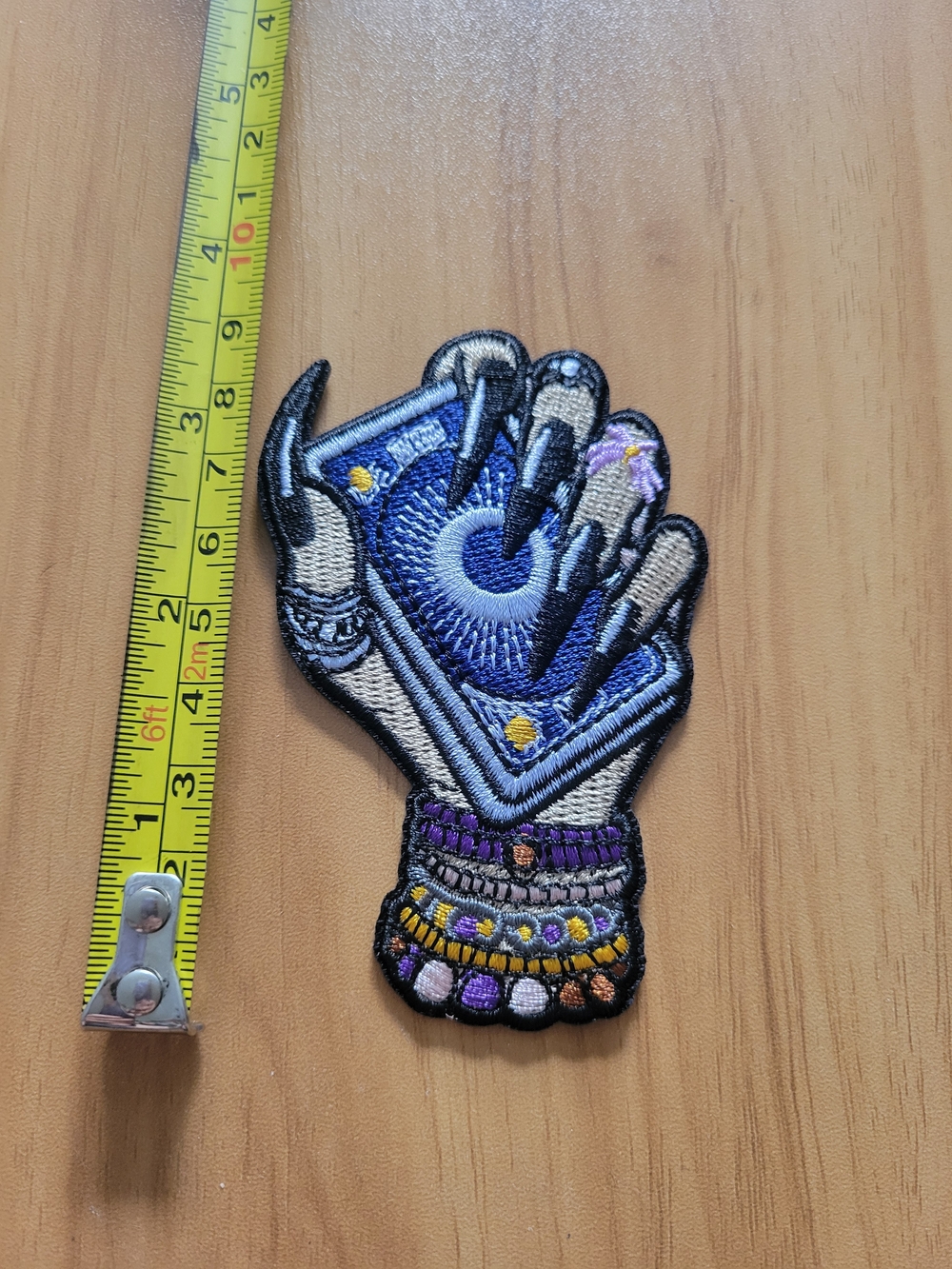 🎃BUY 2 GET 1 FREE🎃Embroidered Mystic Hand Patch in Blue, Purple and Black